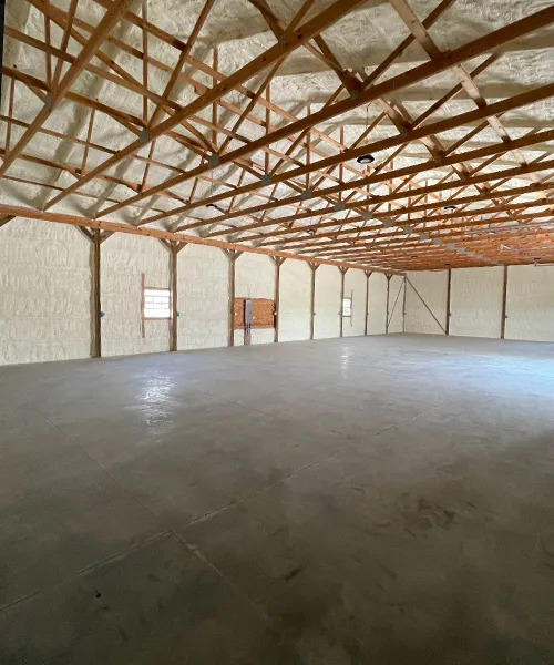 house interiors after foam insulation installed at walls and ceiling platteville co